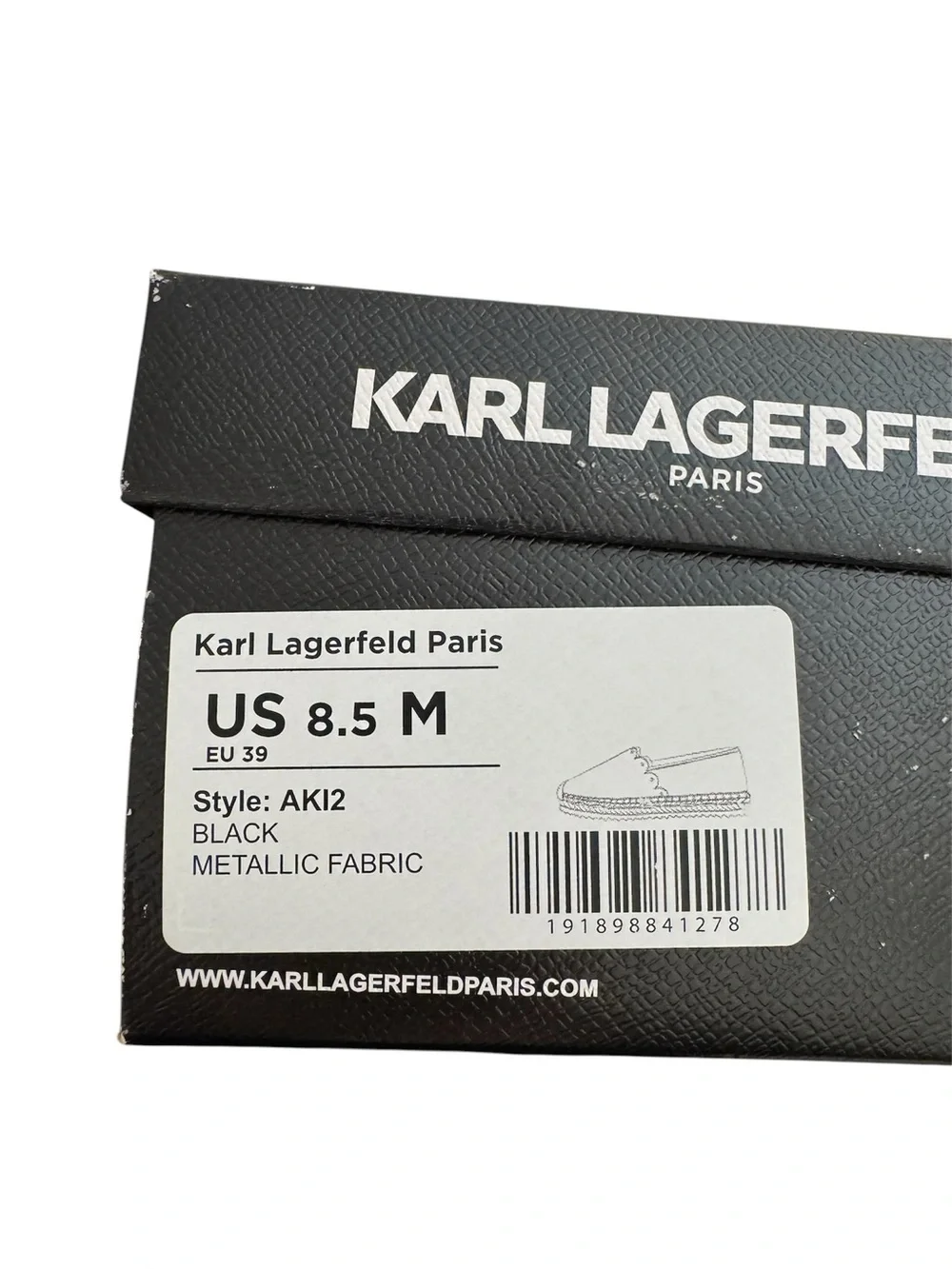 Karl Lagerfeld Paris AKI Scalloped Espadrille With Studs 8.5